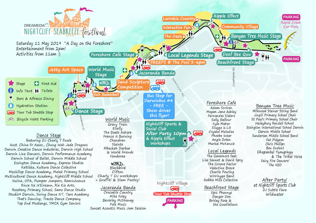 Nightcliff Seabreeze Festival Map