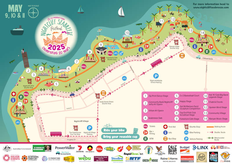 Nightcliff Seabreeze map 2025 Nightcliff Seabreeze map 2025