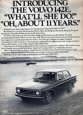 Volvo boasts an 11 year life in 1971