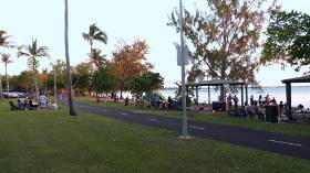 Evening on the beach boulevard at Fannie Bay Evening on the beach boulevard.