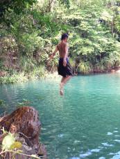 Jumping into water, Berry Springs