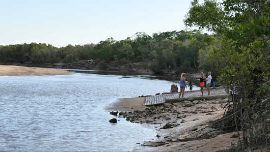 Buffalo creek Boat ramp at a low tide