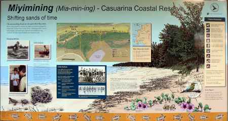 Casuarina beach information board