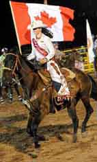 Canadian International Rodeo Queen and other Aussie Rodeo champions signing autographs