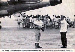 Commonwealth Police security at evacuation