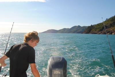 Trolling for Mackeral off Magnetic Island.