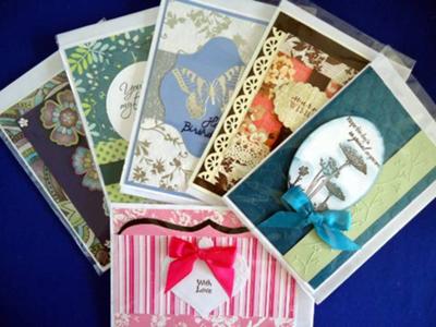 Individually wrapped handmade Gift Cards