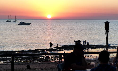 Sunset over Fannie Bay at the Trailor Boat  Club