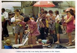 Feeding children during evacuation