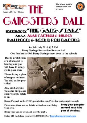 Remember the Gangster Ball @ Berry Springs
