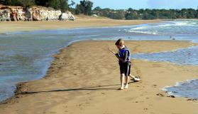 Incoming tide at Casuarina Beach.