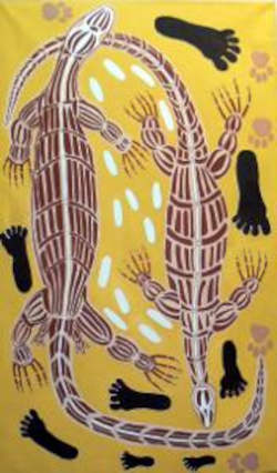 aboriginal goanna painting