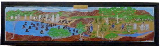 painting of the massacre