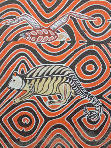 Painting of Nightbird & Possum