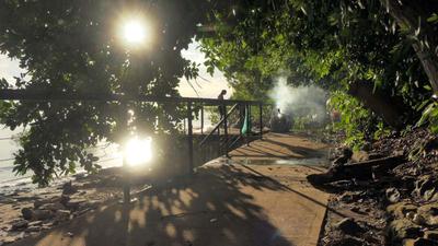 bbq in a shopping trolly - some things don't change much