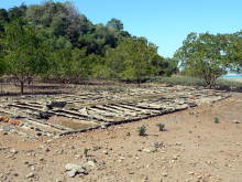 WW11 relics exposed at low tide.