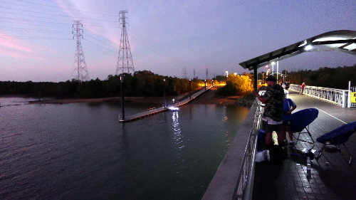 Fishing from the jetty at the Palmerston boar ramp.