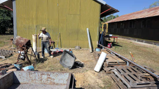 Volunteer working on extension
