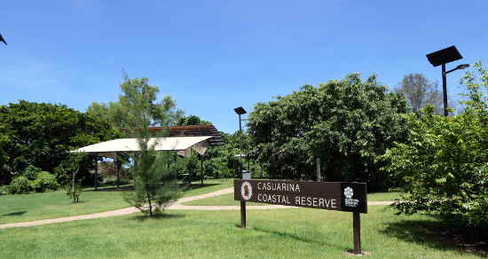 Casuarina Coastal Reserve entrance facilities.
