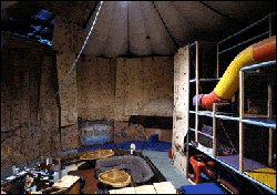 rock climbing and activity area in WW11 oil tank