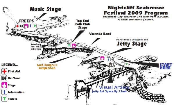 Seabreeze Festival 2009 map of events
