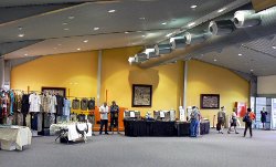 Inside cruise ship terminal