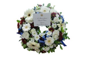 Memorial wreath laid by President Obama