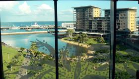 View from the glass lifts to the wharf level View from the glass lifts to the wharf level